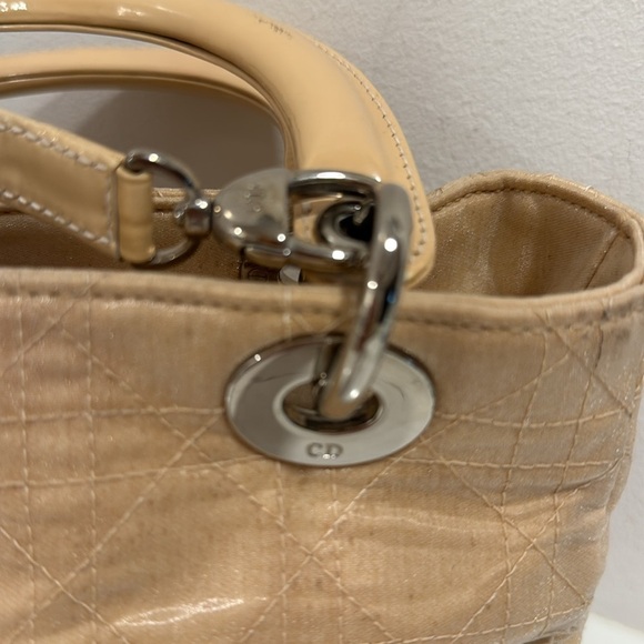 Authentic Christian Dior Lady Beige Hand Bag - Picture 6 of 9